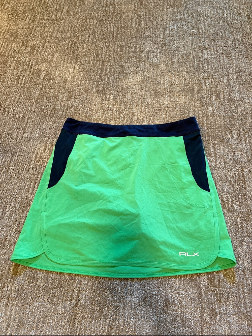 RLX Ralph Lauren Lime Green Athletic Skort with Black Waistband